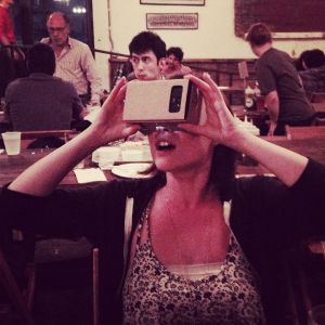 The Intrepid Photog marveling at Google Cardboard 